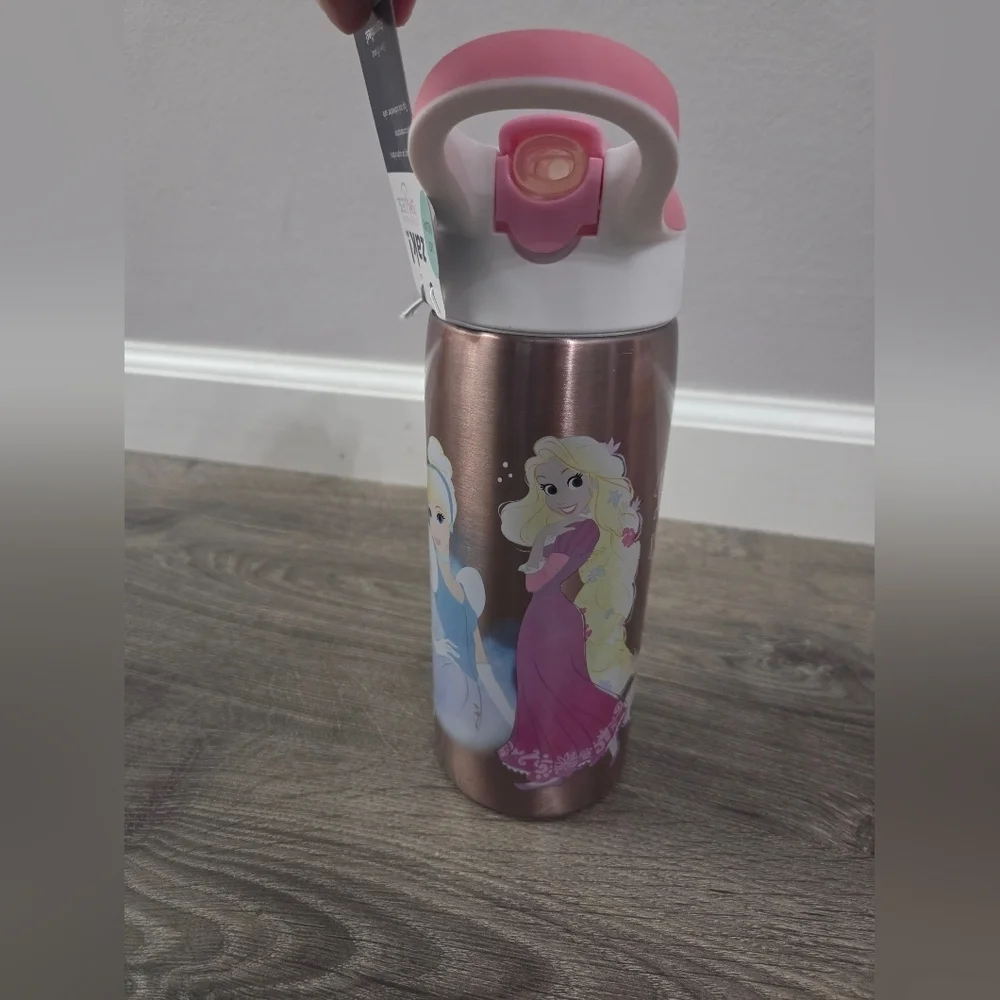 Zak Designs Disney Princess stainless steel water bottle 19oz NWT